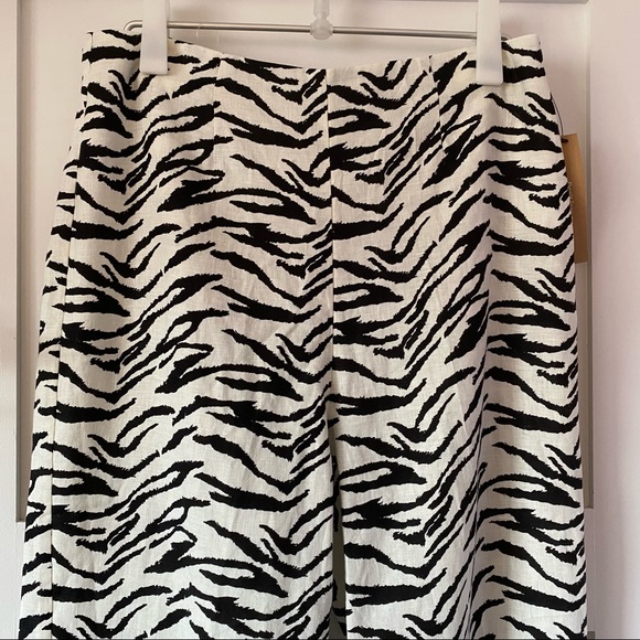 Reformation 100% linen Noble pant in Jayne tiger zebra animal print RARE NWT - Picture 4 of 7